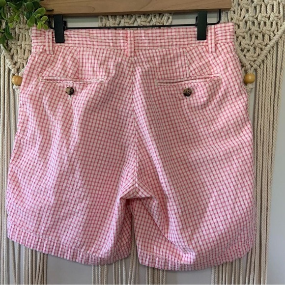 VINEYARD VINES Men's Seersucker Check 7" Breaker Shorts Island Sunset Pink 28 - Picture 5 of 11